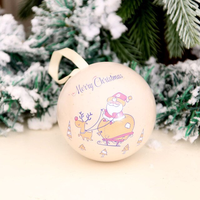 Mini plåtlåda barn juljärn jultomten snögubbe förvaringsburklåda godislåda: D