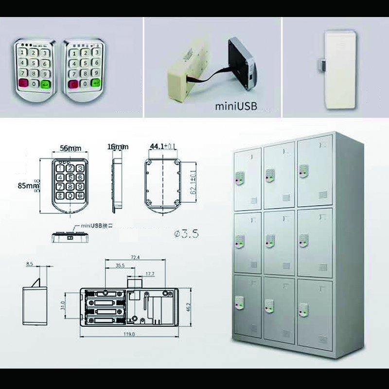 Digit Deur Code Kast Lock Wachtwoord Keypad Sauna Lock Elektronische Super Markt Bibliotheek Meseum Zwembad Gym Wachtwoord Locker