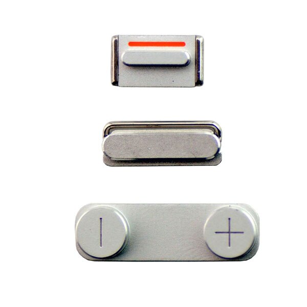 Gzm-parts zwart/wit voor iphone 5 complete zijknop aan/uit volume dempen schakelaar toetsenset geschikt voor iphone 5s