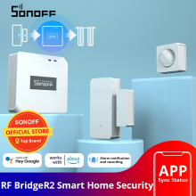 SONOFF RF BridgeR2 433MHz WiFi Signal Converter Door Window Sensor/ Motion Sensor RF Remote Controller Smart Home Alarm System