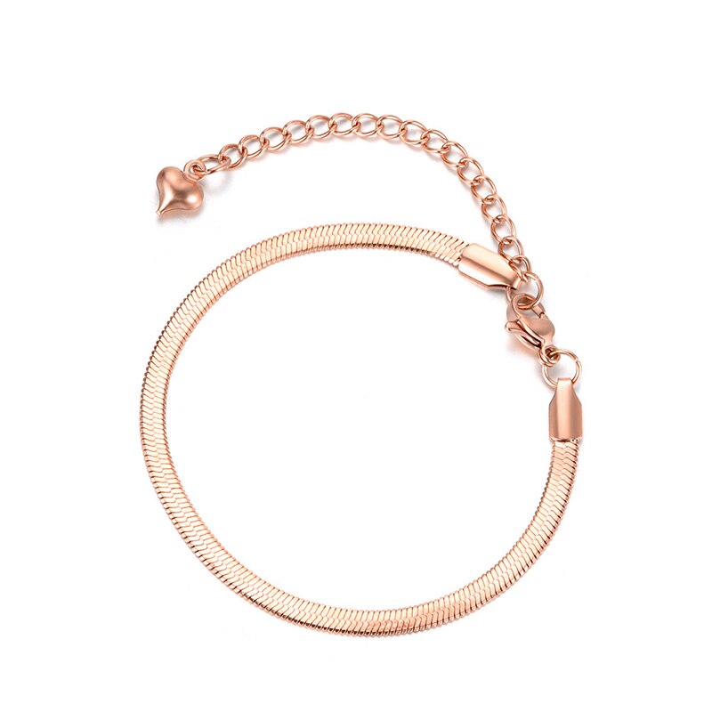 Ormkedja i rostfritt stål tunna armband armband guldfärg jubileumsjrst för kvinnor  b18075