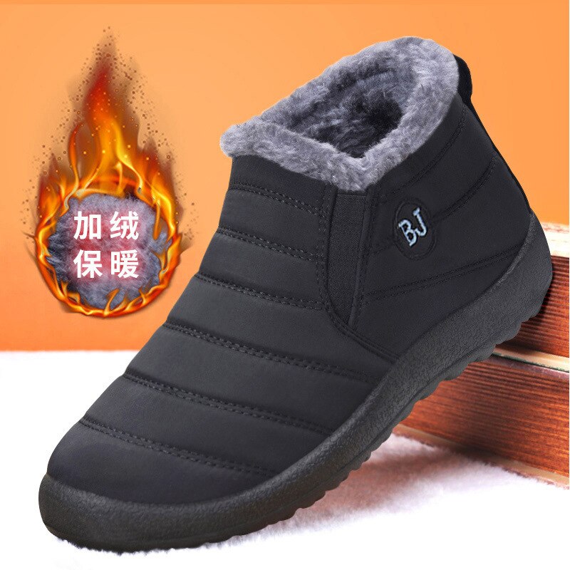 Sneeuwlaarzen damesschoenen warme pluche bont enkellaarsjes winter dames instappers platte casual schoenen waterdichte ultralichte schoenen