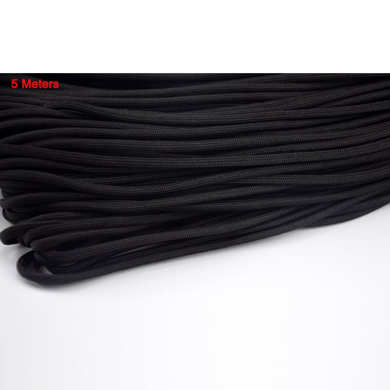 5 Meters Survival Paracord Rope Cuerda 4mm 7 Strands Ropes Outdoor Tools Mil Spec Type III Escalada Paracorde Bracelets Paracord: Silver