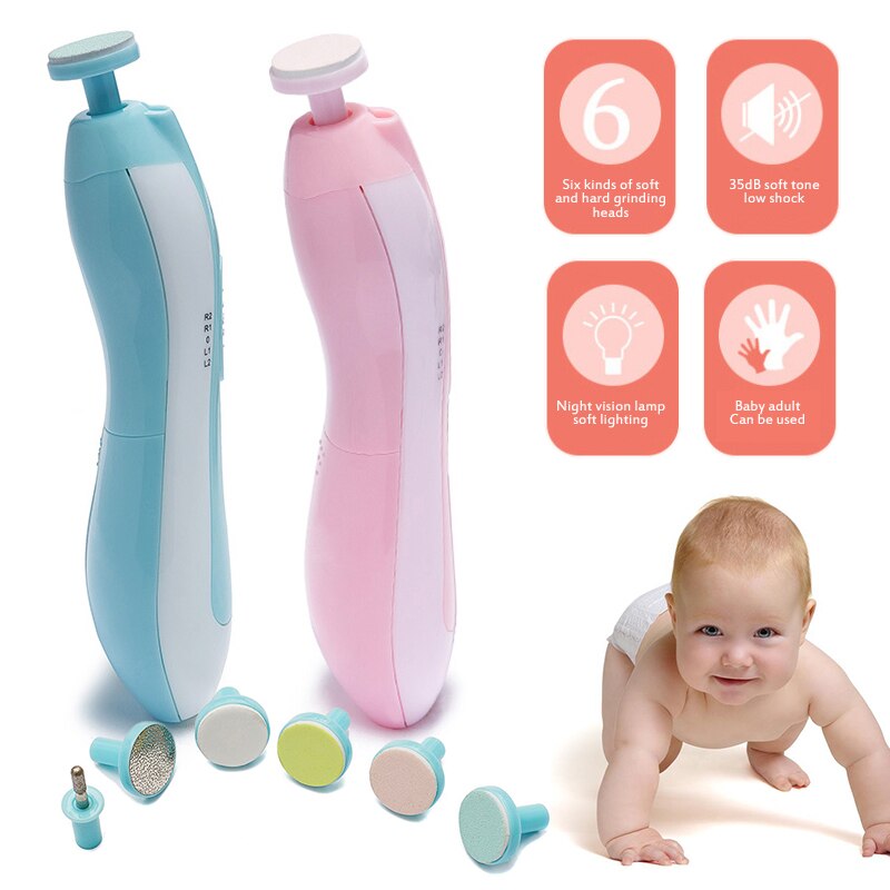 Baby Elektrische Nagel Polierer 6-in-1 Multi-funktion Baby Manikübetreffend Schleifen Maschine Nagel Pflege Baby Nagel Haarschneidemaschine Baby Pflege Bausatz