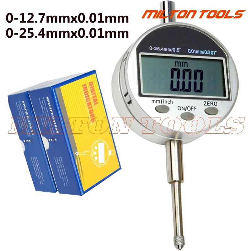 0-25.4mm/1 tommers digital indikator elektronisk urskiveindikator digital måler presisjonsverktøy 0.01mm/0.0005 "testerverktøy