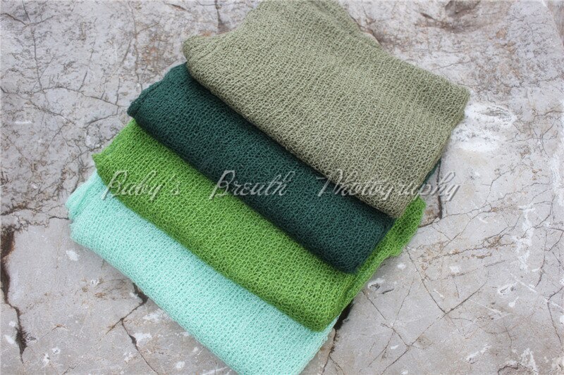 4 unidades por lote envolturas de punto elástico de rayón envolturas de Nubble envolturas de rayón accesorios para fotos de bebé