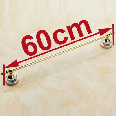 Toallero de estilo Retro montado en la pared, accesorios de baño, HYT-11896-G, 60cm, superficie dorada: L is 60 cm