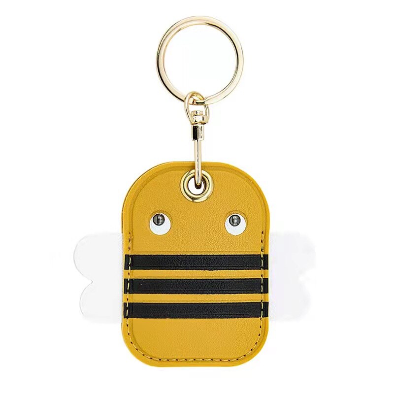 Sød jordbær citron etui til æble airtag beskyttelse pu læder cover vedhæng gps anti-tabt nøglering etui hunde kattehalsbånd: J
