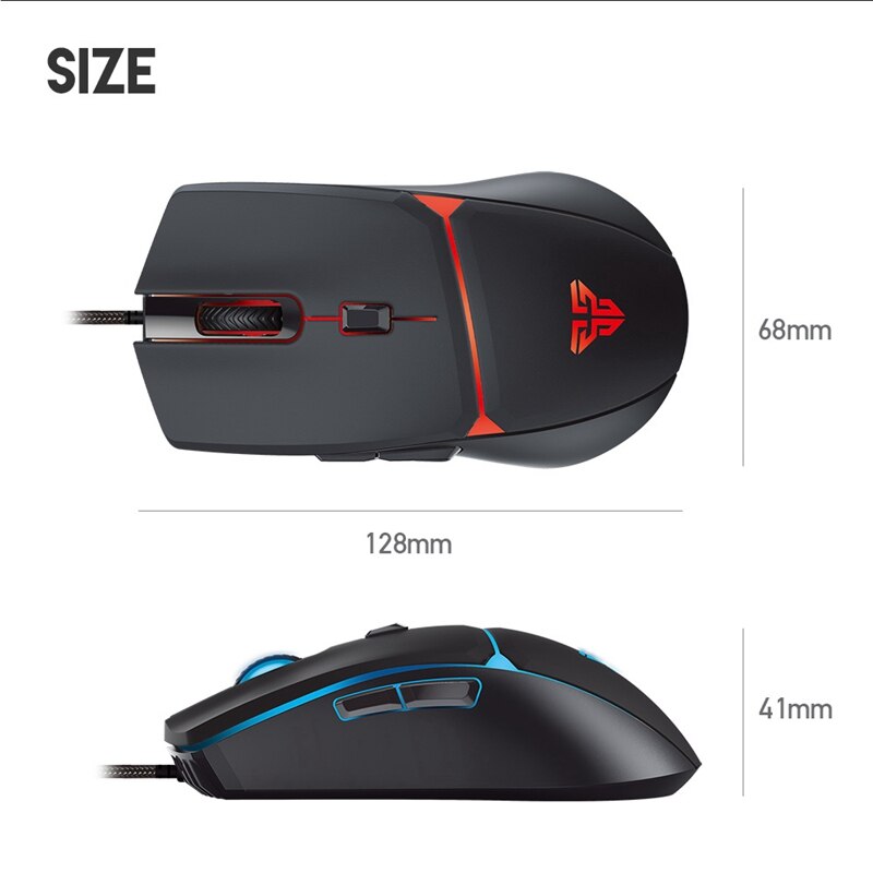 FANTECH VX7 Gaming Mouse Wired 8000 DPI Ergonomic Mouse USB With RGB Backlit 6 Programmable Buttons For Computer Gamer Mice