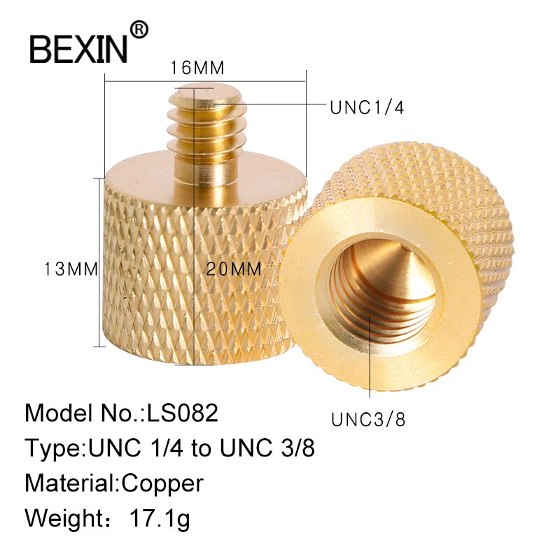 2PCS 1/4 3/8 Male to Female Thread Screw Mount Adapter Tripod Plate Screw Mount for Camera Flash Tripod Light Stand Converter