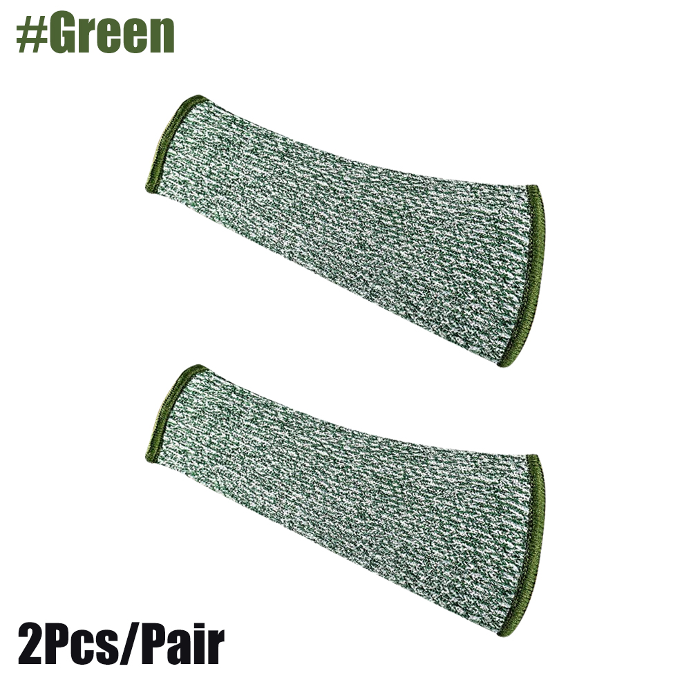 GOMOREON 1Pair Cut Resistant Sleeves, Burn Heat Resistant Arm Sleeve Protectors Protective Forearm Sleeves Cooking Gardening: Red