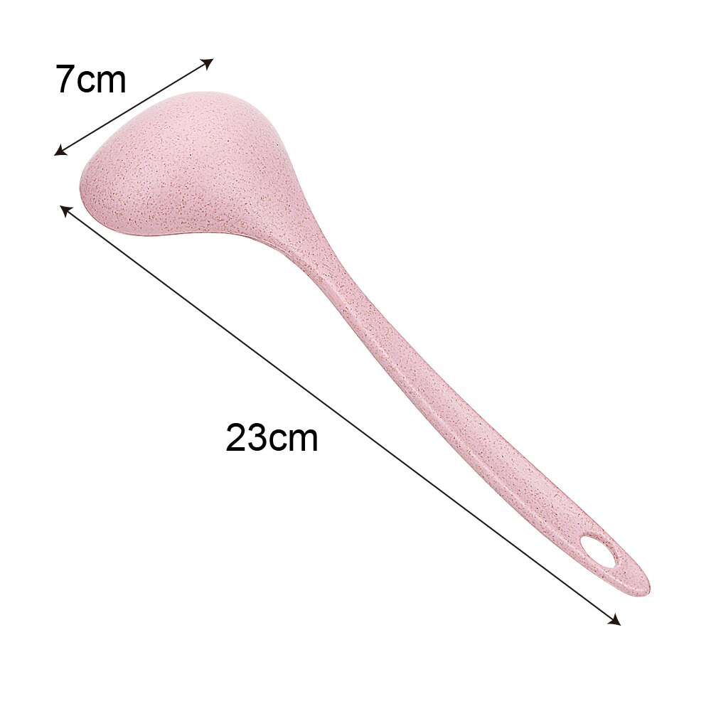 Wheat Straw Soup Spoon Kitchen Supplies Long Handle Meal Dinner Scoop Ladle Dinnerware