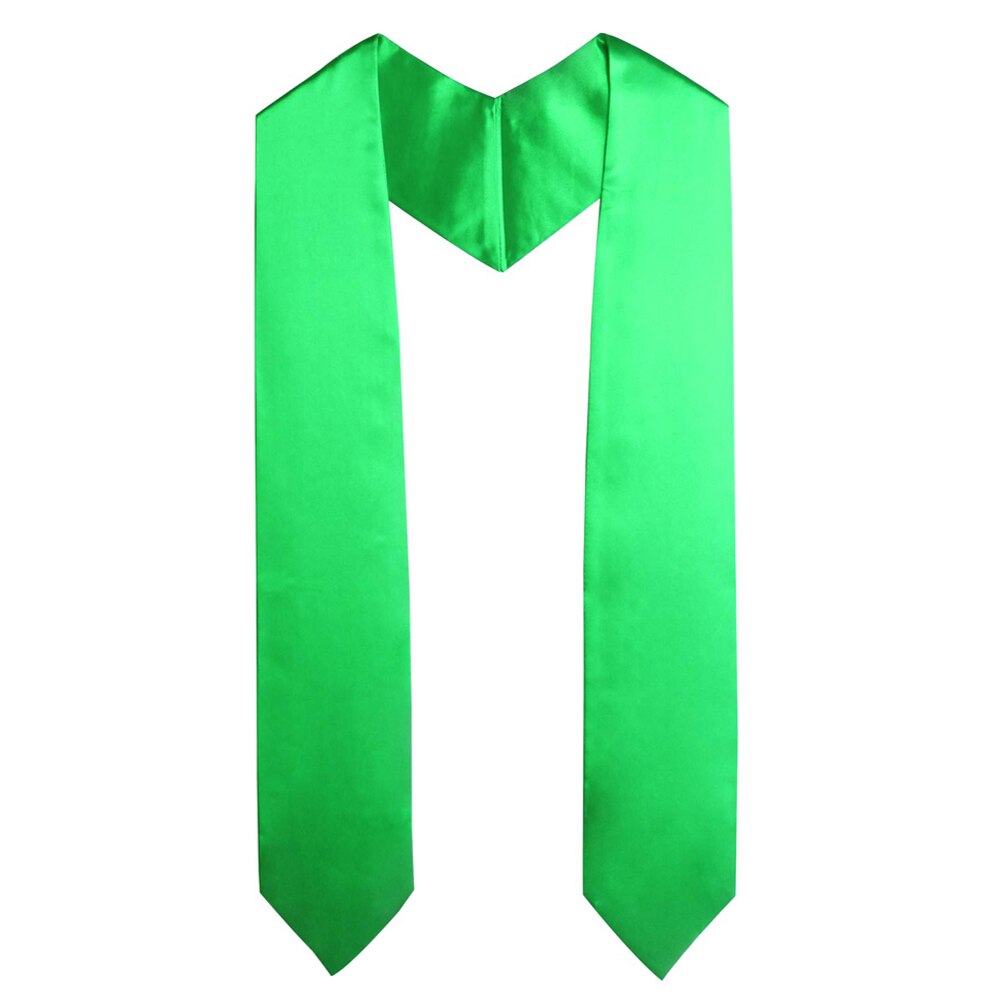 60&#39;&#39; Long Adult Plain Graduation Stole Sash for Academic Commencements Celebration Uniform Graduation Decoration Accessories: Green
