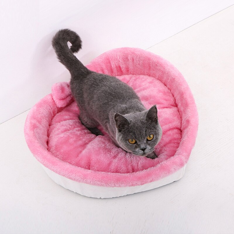 Herz bilden Weiche Gemütliche Katze Haustier Bett Für Große Kleine Hündchen Nette warm Kissen Wurf Nest Korb Zwinger Kätzchen haus Zubehör