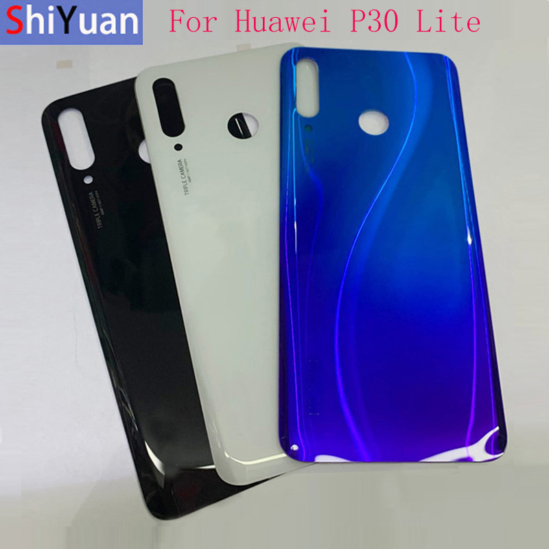 Housing Case Back Glass Battery Cover Rear Door Panel For Huawei P30 Lite Back Glass Cover Replacement