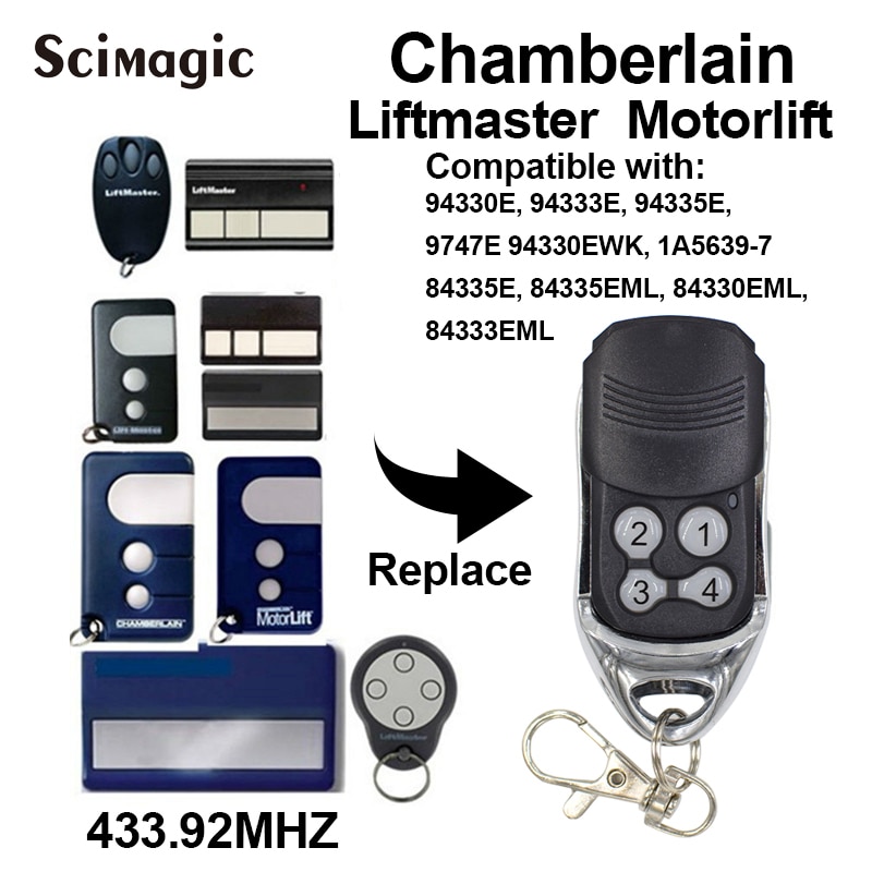 CHAMBERLAIN transmitter 84335E 84333EML | Remplacement de porte de garage, télécommande LiftMaster 94335E transmetteur de commande de garage 433.92