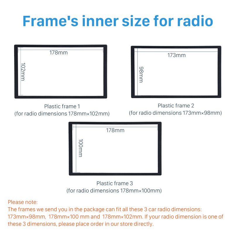 Seicane Stunning Double Din Car Radio Fascia for FIAT STILO DVD Frame In Dash Mount Kit Surround Panel