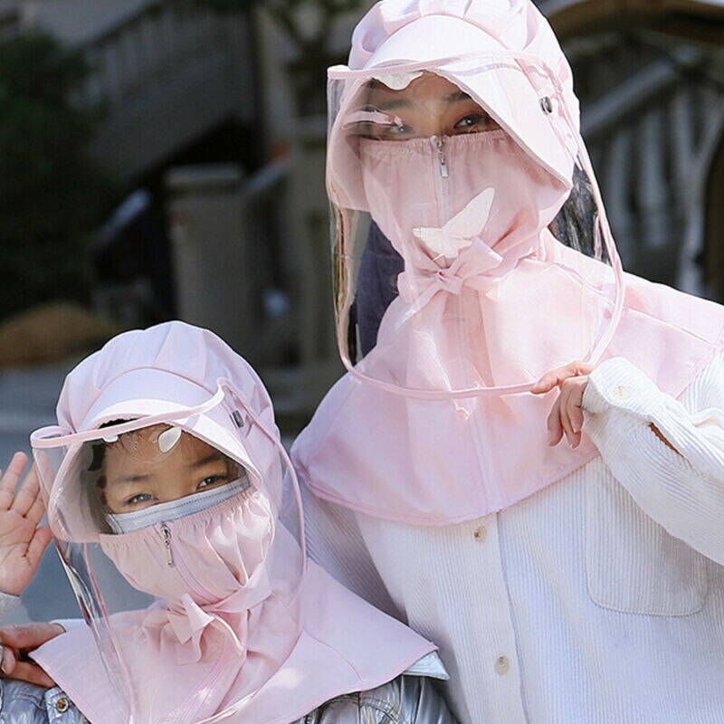 Safety Full Face Protective Cap Anti-Fog Face Shield Hat Outdoor Splash-Proof Face Shield Detachable Hats