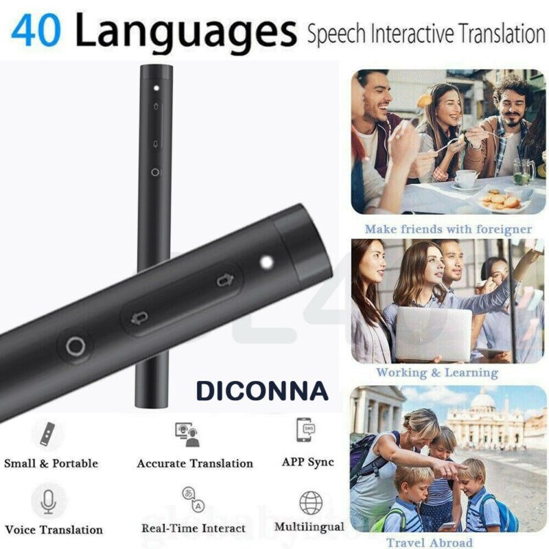 P2 Translator Smart Learning Translation Stick pluma instantánea en tiempo Real de voz 40 idiomas AI pluma de firma de negocios inteligente