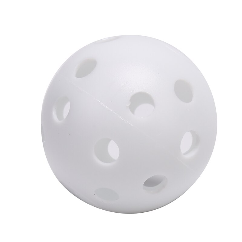 Hvide plastik elastiske golfbolde whiffle luftstrøm hule golf øvelse træning hjælp sport tilbehør træning til varme ups