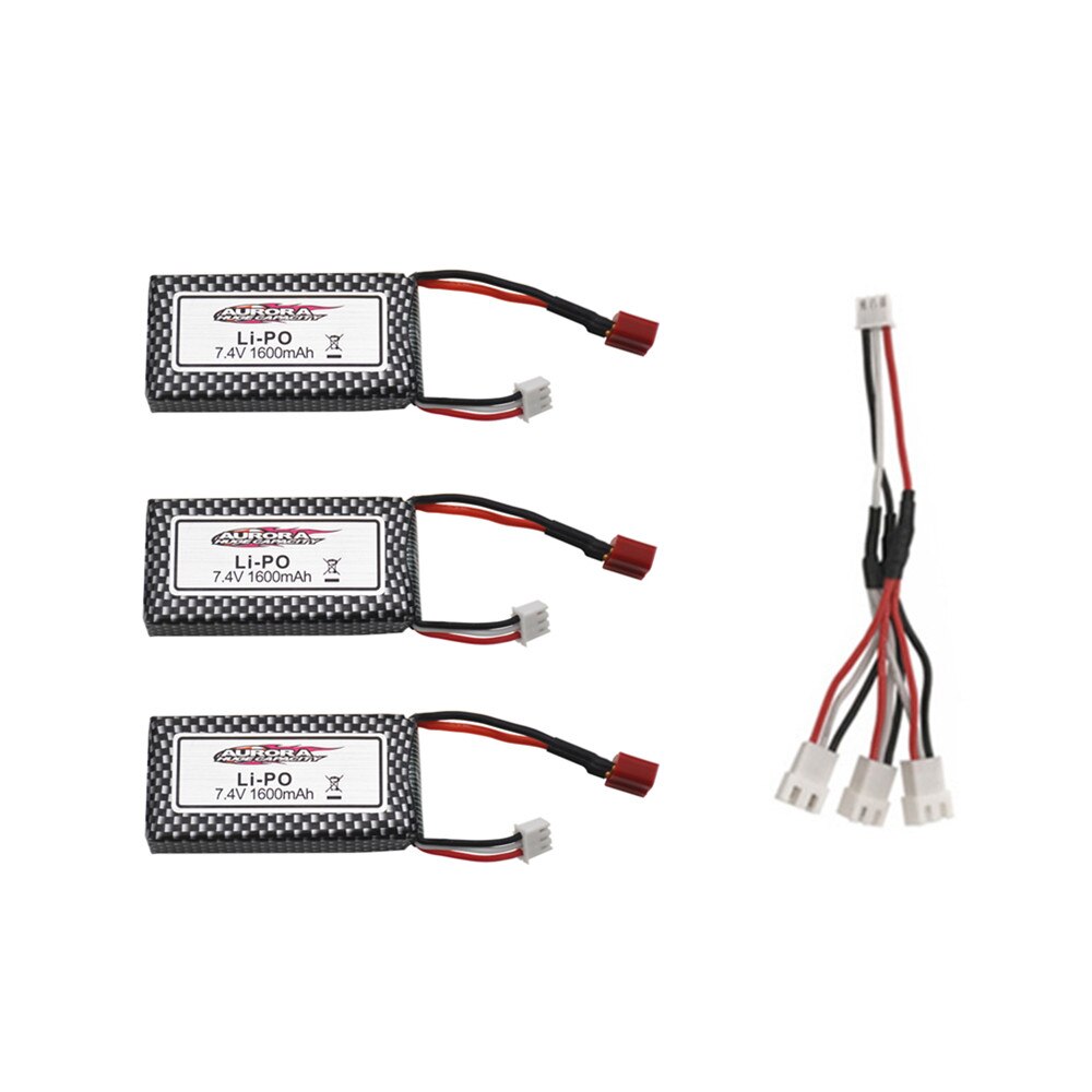 7.4V 1600mAh Lipo Battery For XINLEHONG 9125 144001 RC toys Car Spare Parts 2S 7.4V batteries For 9125: White