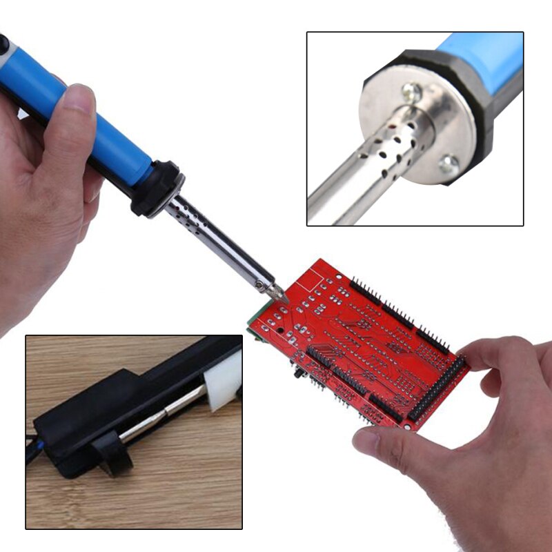 High Quality EU 2in1 40W 220V Soldering Iron PCB Solder Sucker Desoldering Vacuum Pump Welding Tool Soldering Iron