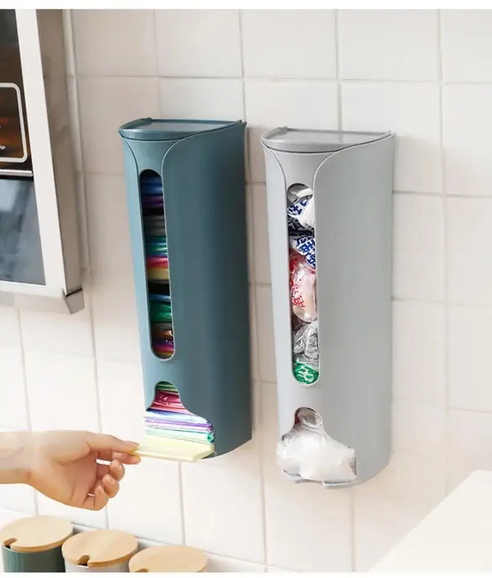 Keuken Plastic Zak Houder Organizer Muur Opknoping Vuilniszak Opbergdoos Badkamer Vuilniszak Emmer Dispenser Keuken Accessoire