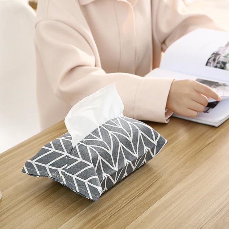Ansiktsservetter box lock hållare pappersförvaringspåse avtagbar tissue servett pappershandduk badrum bil dekoration