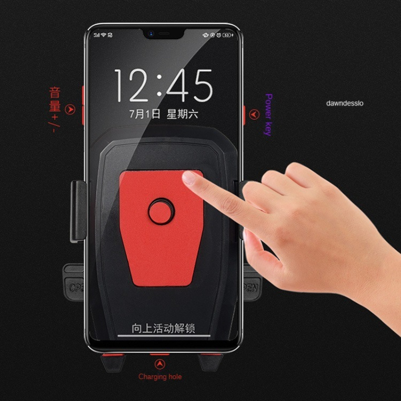 Motorcycle Bicycle Phone Holder Stand Auto Lock Moto Mobile Phone Holder Motor Bike Handlebar Clip Stand GPS Mount Bracket
