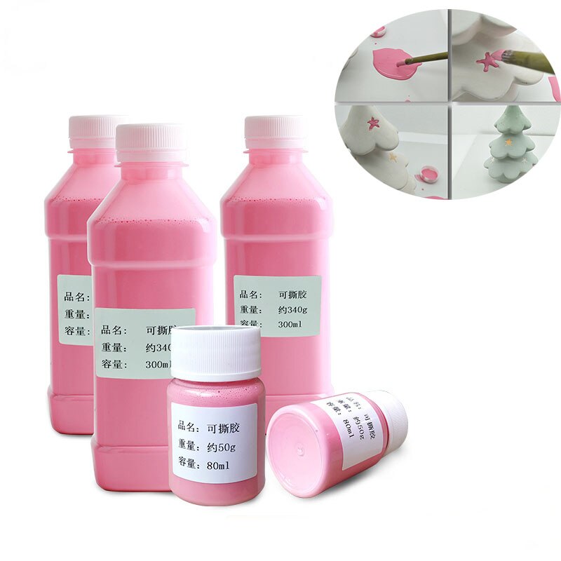 Colle pelable en céramique rose 80ml, matériel auxiliaire de glaçure de placage, colle à séchage rapide, impression de glaçure, fournitures de poterie