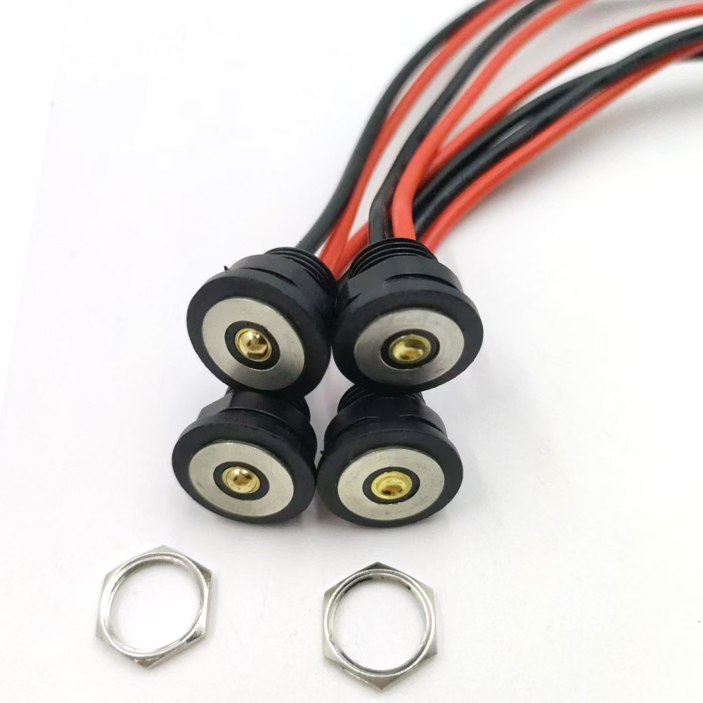 10a high current magnetic charging cable single core contact pogopin connector male and female connector magnetic data cable