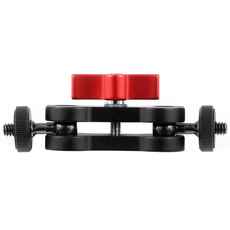 Aluminum alloy Multi-Function Dual Ball Head Shoe 1/4 inch Tripod ic Arm Mount Adapter DSLR Camera Accessory for Monitor: Default Title