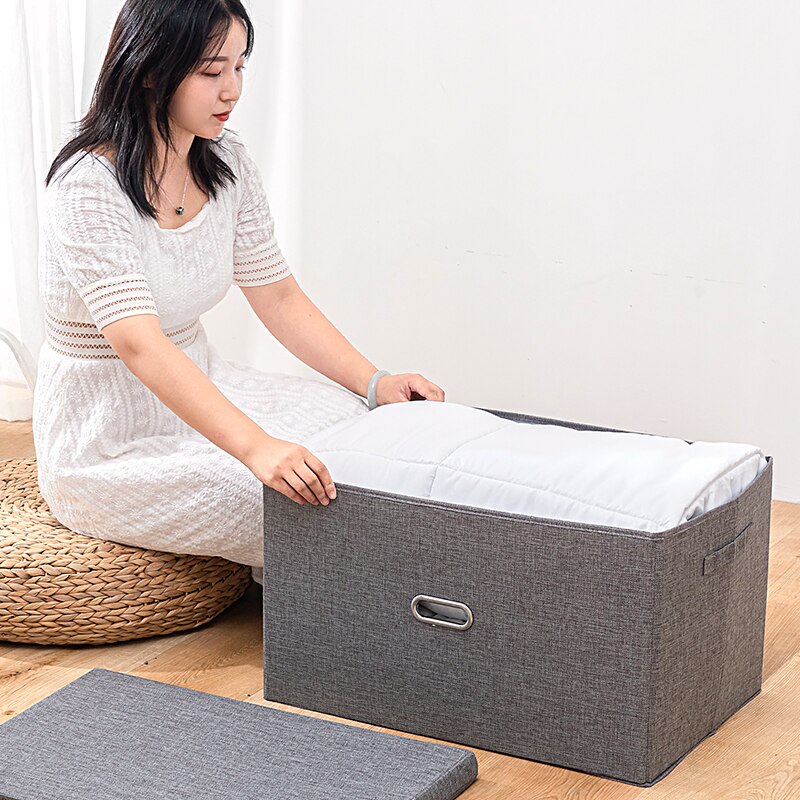 5 Sizes Cube Non-Woven Folding Storage Box For Toys Fabric Storage Bins With Lid Home Bedroom Closet Office Nursery Organizer