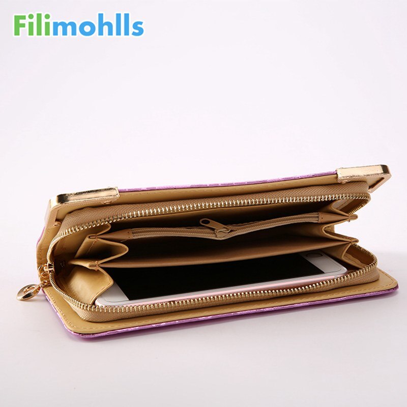 Long Wallets Ladies PU Leather Zipper Purse Card Holders Clutch bag Wallet Women Female Carteira Feminina S1262