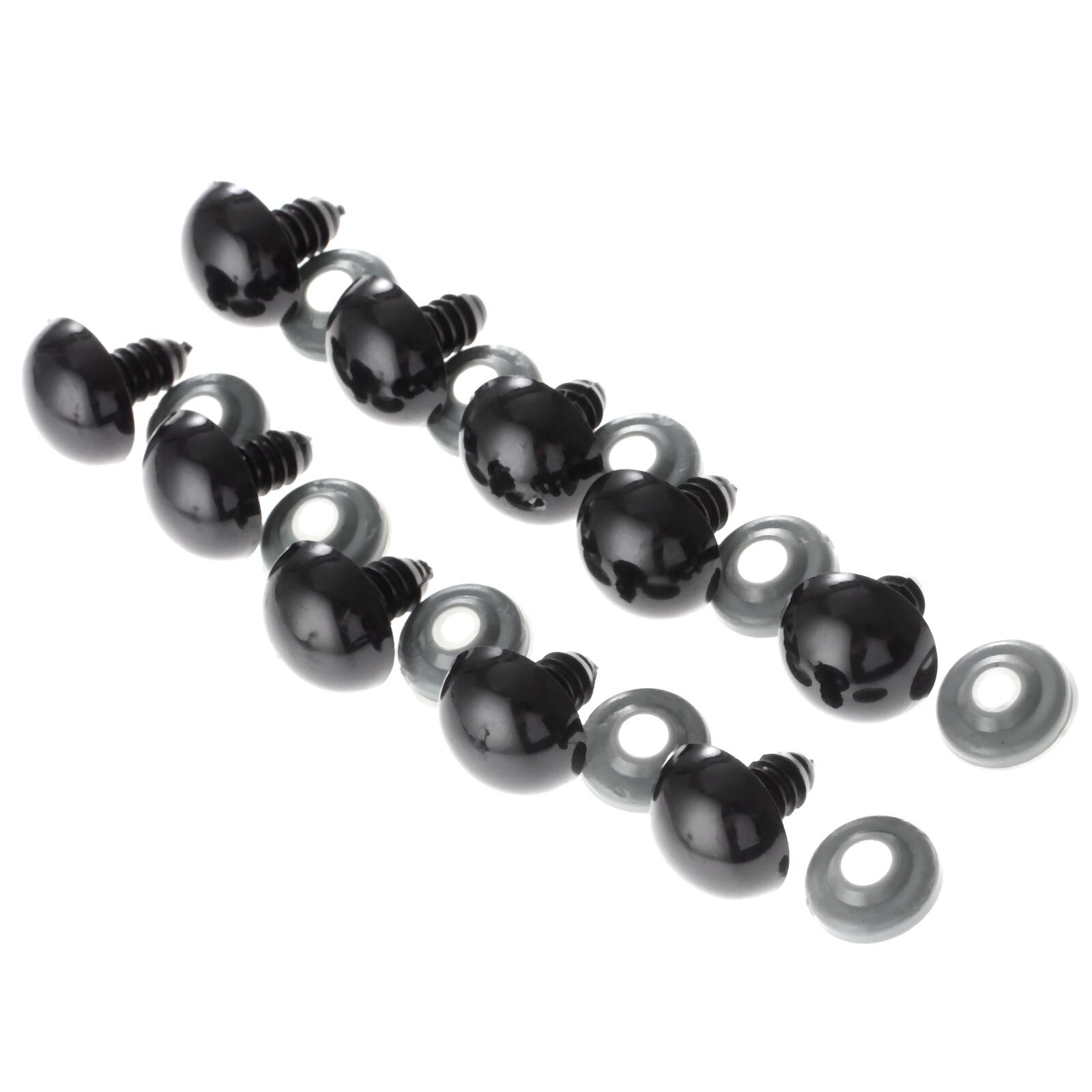 20 Sets Black Plastic Teddy Bear Doll Animal Plush Toy Craft Colorful Safety Eyes Making DIY Handmade Accessories 6mm-20mm: 16mm 20sets