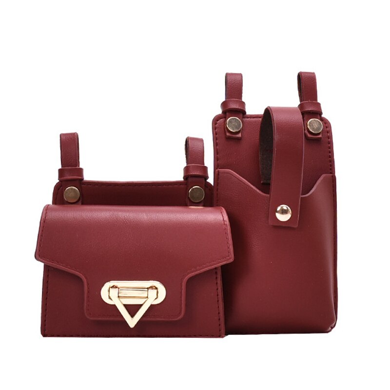 Luxury Waist Bag Phone Bag Female Chest Bag Shoulder Crossbody Bag Purse Woman Fanny Pack: B Wine red