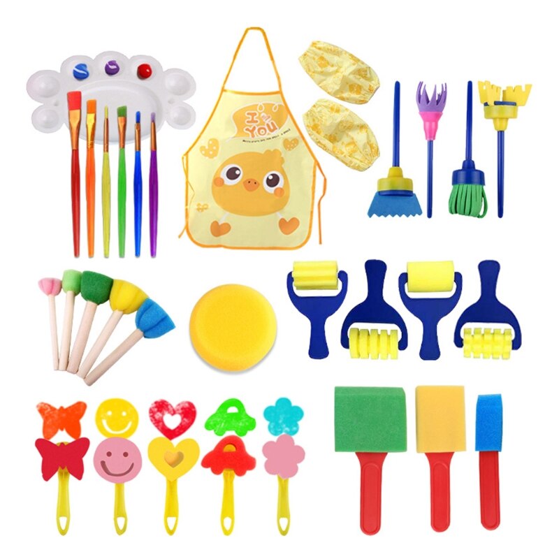 Verf Set Voor Kinderen 32 Stuk Kids Verf Sets, Schilderen Leveringen Voor Tekening, Kids Art Canvas Schilderij: Y