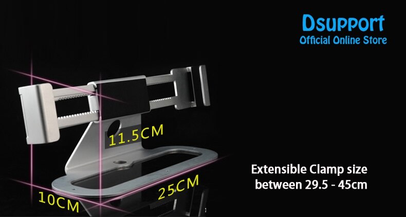 Anti-Theft Laptop Display Stand - Aluminum Alloy - Security Lock & Key - 13-19 inch Laptop Holder