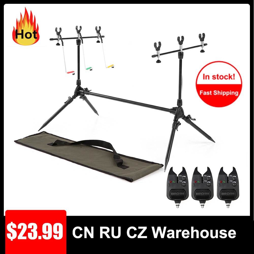 Fishing Rods Holder Carp Fish Rods Stand Adjustable Retractable Fishing Pole Pod Stand Tackle Accessory Bracket For Pesca