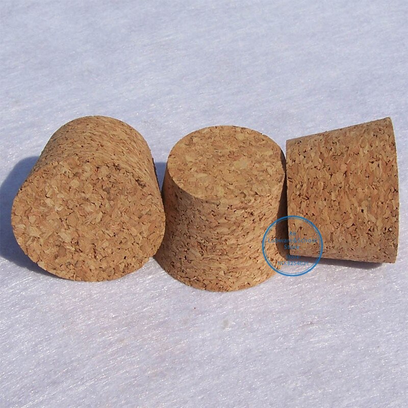 Corchos de madera para laboratorio, tapones de tubo de ensayo de 47x37x35mm para botellas de vino de vidrio, para experimento escolar o doméstico