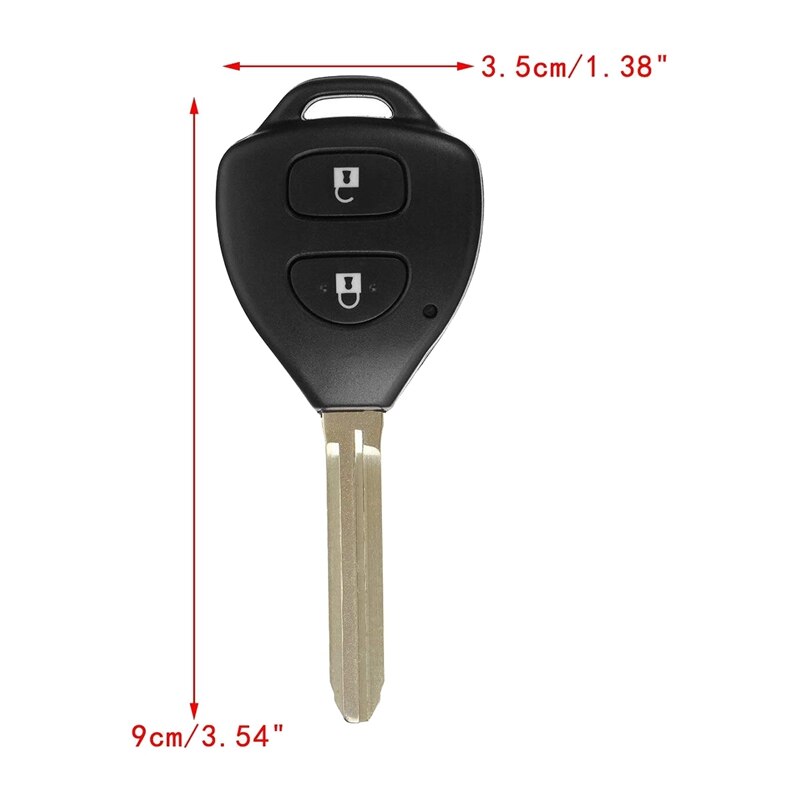 Bil 433 mhz 4d smart fjärrnyckel bilnyckel med chip för toyota hiace 2004 2005 2006 2007