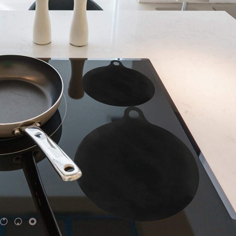 4- pack elektrisk induktionshällskyddsmatta, halkskyddsmatta, silikonhäll, repskyddshölje, värmeisolerad matta