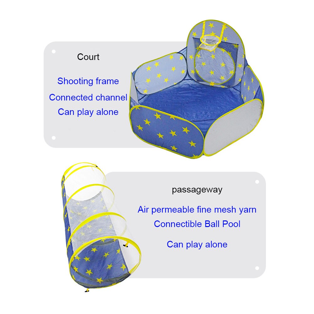 Folding 3 In 1 Spaceship Children&#39;s Tent Tipi Dry Pool Ball Box Rocket Ship Wigwam Tent For Kids Children&#39;s House Ball Pit Tipi