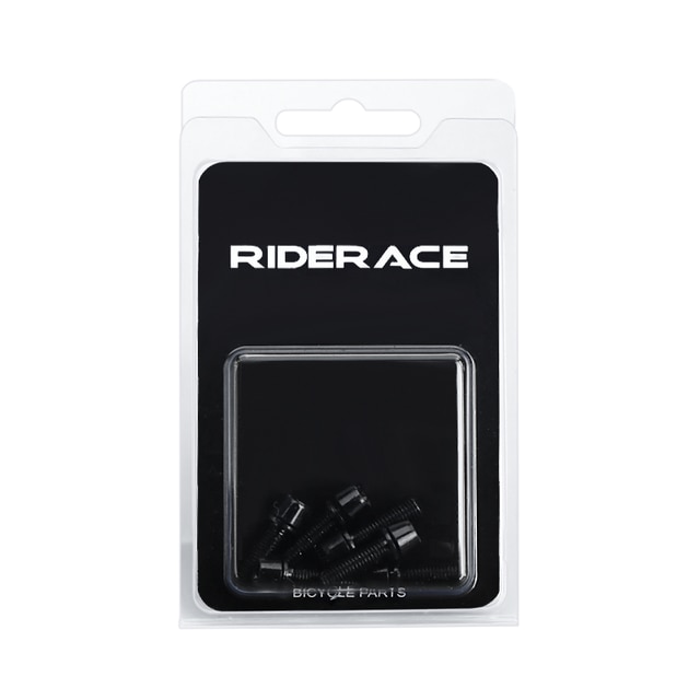 Fahrrad lenker schrauben m5 18mm 6 teile/satz titan plattiert bunt edelstahl für mtb road bike stiel riser schrauben schrauben: Black