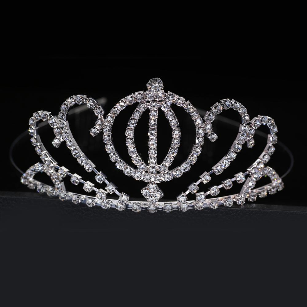 Charmante mariée couronne bandeau diadèmes de mariée argent cristal coiffure fête cérémonie broche couronne cheveux accessoires avec peigne HG05: HG1