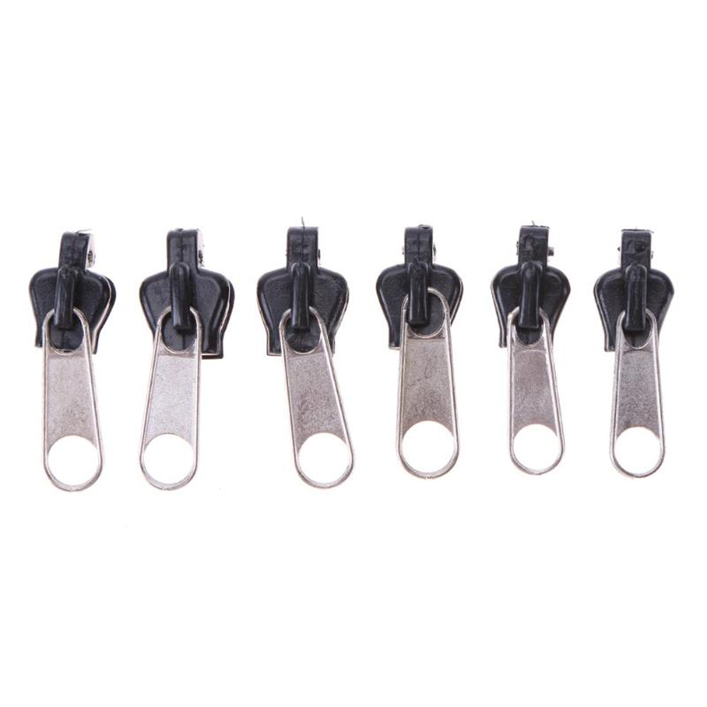 6pcs Universal Instant Fix Zipper Repair Kit Replacement Zip Slider Teeth Zippers 3 Color: NO.2