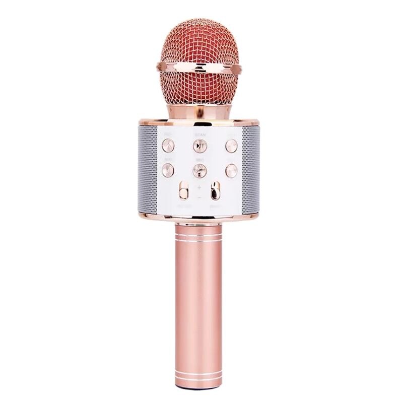 WS-858 Draadloze Bluetooth Karaoke Condensator Microfoon Luidspreker Speler Ktv Muziek 63HE: Rose Gold