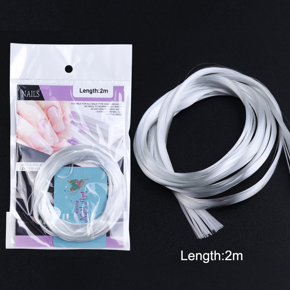 1 pack fibernaglar glasfiber för nagelförlängning akrylspetsar formglas för naglar sidenförlängning bygga nagelsalongsverktyg  ji952: 952-2m