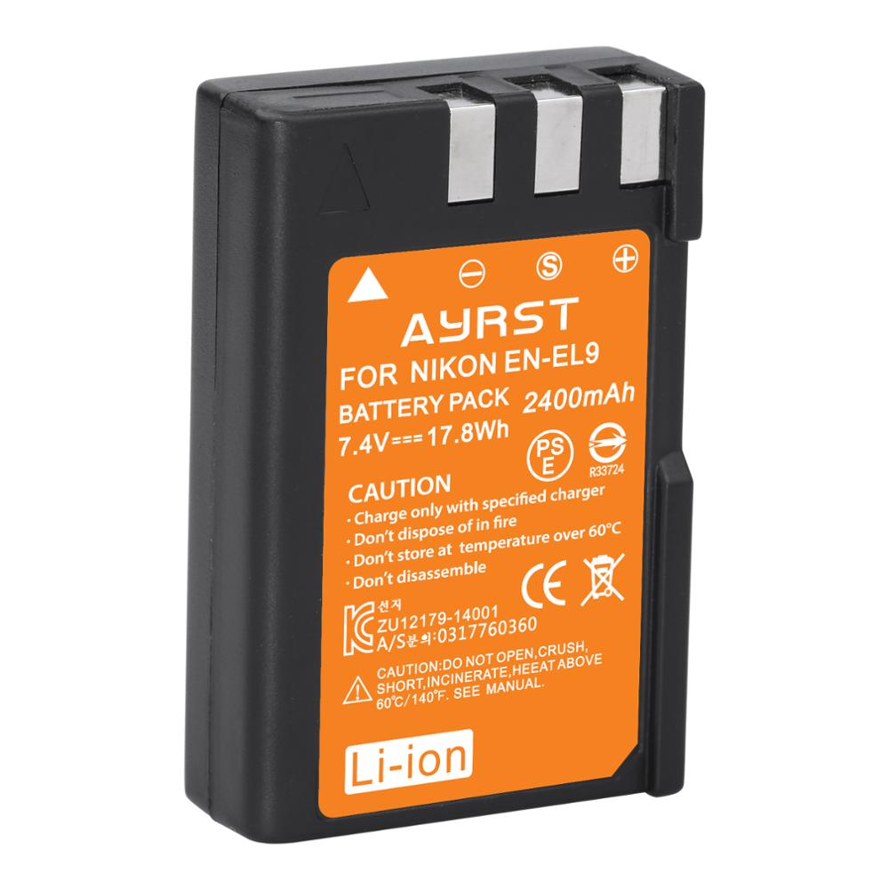 Batterie d'appareil photo 2400mAh EN-EL9 EN EL9 EN-EL9a EN EL9a pour appareil photo Nikon EN-EL9a D40 D60 D40X D5000 D3000