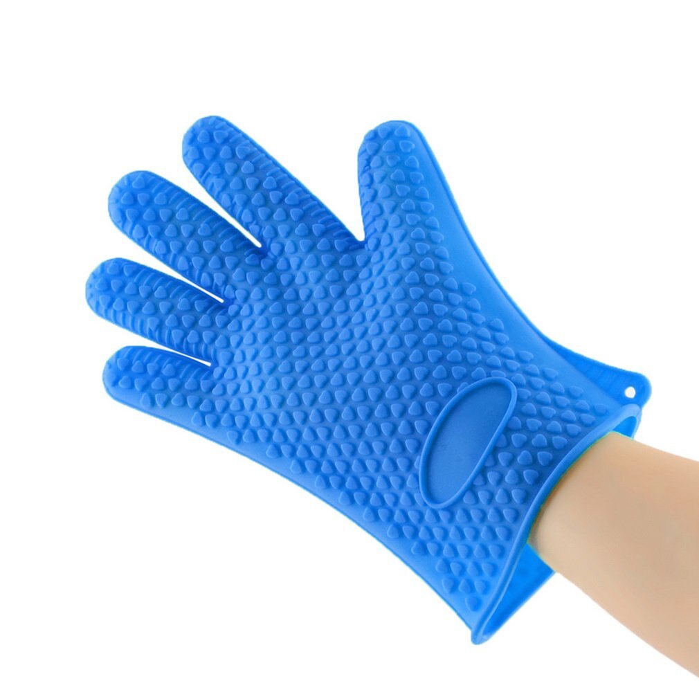Cuisine micro-ondes mitaine four isolé résistant à la chaleur Silicone gant four porte-Pot cuisson BBQ cuisson outil antidérapant